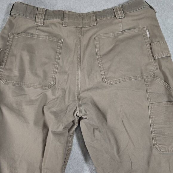 Duluth Trading Co Cargo Pants Mens 38x30 Gray Coolmax Flex Fire Hose Utility Tan - Picture 7 of 11